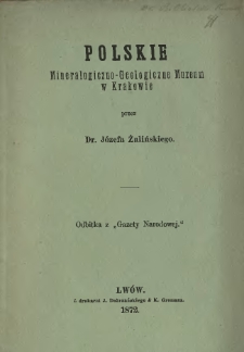 Polskie Mineralogiczno-Geologiczne Muzeum w Krakowie