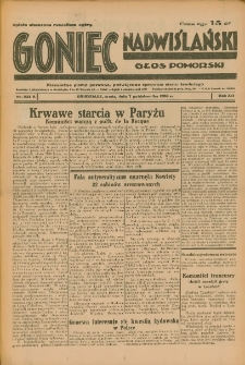 Goniec Nadwiślański: Głos Pomorski: Niezależne pismo poranne, poświęcone sprawom stanu średniego 1936.10.07 R.12 Nr233A