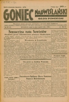 Goniec Nadwiślański: Głos Pomorski: Niezależne pismo poranne, poświęcone sprawom stanu średniego 1936.10.11 R.12 Nr237A