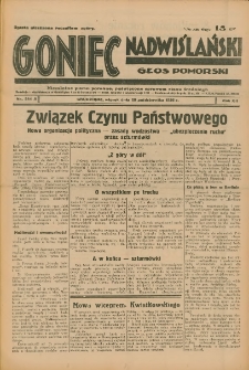 Goniec Nadwiślański: Głos Pomorski: Niezależne pismo poranne, poświęcone sprawom stanu średniego 1936.10.20 R.12 Nr244A