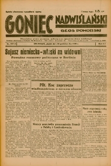 Goniec Nadwiślański: Głos Pomorski: Niezależne pismo poranne, poświęcone sprawom stanu średniego 1936.10.23 R.12 Nr247A