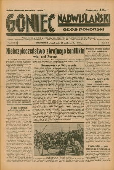 Goniec Nadwiślański: Głos Pomorski: Niezależne pismo poranne, poświęcone sprawom stanu średniego 1936.10.27 R.12 Nr250A