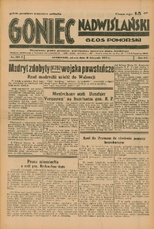 Goniec Nadwiślański: Głos Pomorski: Niezależne pismo poranne, poświęcone sprawom stanu średniego 1936.11.10 R.12 Nr262A