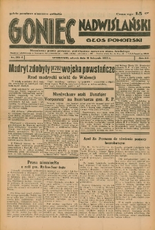 Goniec Nadwiślański: Głos Pomorski: Niezależne pismo poranne, poświęcone sprawom stanu średniego 1936.11.10 R.12 Nr262A