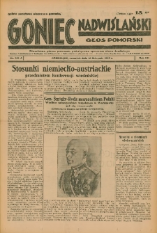 Goniec Nadwiślański: Głos Pomorski: Niezależne pismo poranne, poświęcone sprawom stanu średniego 1936.11.12 R.12 Nr264A