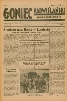 Goniec Nadwiślański: Głos Pomorski: Niezależne pismo poranne, poświęcone sprawom stanu średniego 1936.11.14 R.12 Nr266A