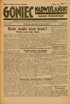 Goniec Nadwiślański: Głos Pomorski: Niezależne pismo poranne, poświęcone sprawom stanu średniego 1936.11.24 R.12 Nr274A