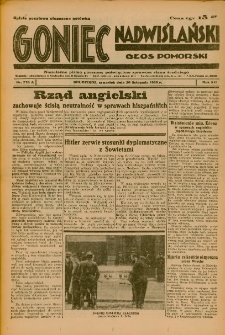Goniec Nadwiślański: Głos Pomorski: Niezależne pismo poranne, poświęcone sprawom stanu średniego 1936.11.26 R.12 Nr276A