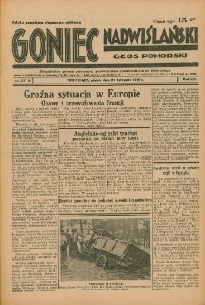 Goniec Nadwiślański: Głos Pomorski: Niezależne pismo poranne, poświęcone sprawom stanu średniego 1936.11.27 R.12 Nr277A