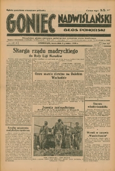 Goniec Nadwiślański: Głos Pomorski: Niezależne pismo poranne, poświęcone sprawom stanu średniego 1936.12.02 R.12 Nr281A