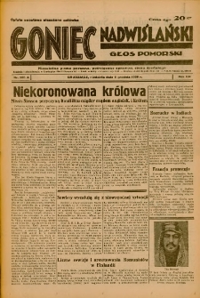 Goniec Nadwiślański: Głos Pomorski: Niezależne pismo poranne, poświęcone sprawom stanu średniego 1936.12.06 R.12 Nr285A