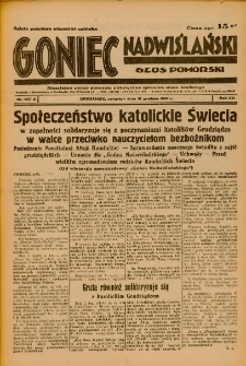 Goniec Nadwiślański: Głos Pomorski: Niezależne pismo poranne, poświęcone sprawom stanu średniego 1936.12.10 R.12 Nr287A