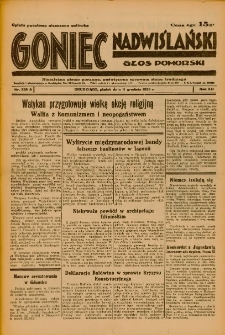Goniec Nadwiślański: Głos Pomorski: Niezależne pismo poranne, poświęcone sprawom stanu średniego 1936.12.11 R.12 Nr288A