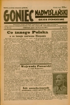 Goniec Nadwiślański: Głos Pomorski: Niezależne pismo poranne, poświęcone sprawom stanu średniego 1936.12.16 R.12 Nr294A