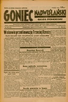 Goniec Nadwiślański: Głos Pomorski: Niezależne pismo poranne, poświęcone sprawom stanu średniego 1936.12.19 R.12 Nr295A