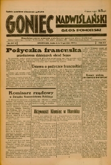 Goniec Nadwiślański: Głos Pomorski: Niezależne pismo poranne, poświęcone sprawom stanu średniego 1936.12.23 R.12 Nr297A