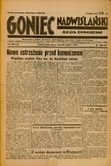 Goniec Nadwiślański: Głos Pomorski: Niezależne pismo poranne, poświęcone sprawom stanu średniego 1936.12.29 R.12 Nr300A