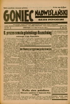 Goniec Nadwiślański: Głos Pomorski: Niezależne pismo poranne, poświęcone sprawom stanu średniego 1937.01.13 R.13 Nr9A