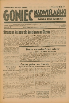Goniec Nadwiślański: Głos Pomorski: Niezależne pismo poranne, poświęcone sprawom stanu średniego 1937.01.19 R.13 Nr14A