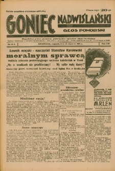 Goniec Nadwiślański: Głos Pomorski: Niezależne pismo poranne, poświęcone sprawom stanu średniego 1937.01.24 R.13 Nr19A