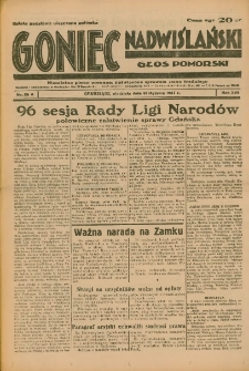 Goniec Nadwiślański: Głos Pomorski: Niezależne pismo poranne, poświęcone sprawom stanu średniego 1937.01.31 R.13 Nr25A