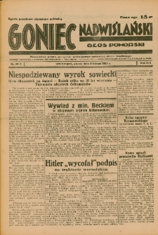 Goniec Nadwiślański: Głos Pomorski: Niezależne pismo poranne, poświęcone sprawom stanu średniego 1937.02.02 R.13 Nr26A