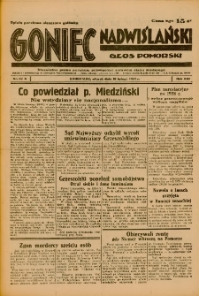 Goniec Nadwiślański: Głos Pomorski: Niezależne pismo poranne, poświęcone sprawom stanu średniego 1937.02.16 R.13 Nr37A