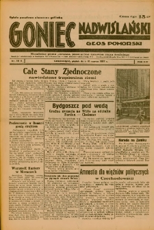 Goniec Nadwiślański: Głos Pomorski: Niezależne pismo poranne, poświęcone sprawom stanu średniego 1937.03.12 R.13 Nr58A