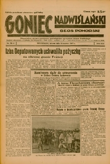 Goniec Nadwiślański: Głos Pomorski: Niezależne pismo poranne, poświęcone sprawom stanu średniego 1937.03.13 R.13 Nr59A