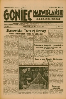 Goniec Nadwiślański: Głos Pomorski: Niezależne pismo poranne, poświęcone sprawom stanu średniego 1937.03.17 R.13 Nr62A