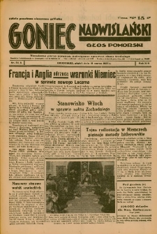 Goniec Nadwiślański: Głos Pomorski: Niezależne pismo poranne, poświęcone sprawom stanu średniego 1937.03.19 R.13 Nr64A