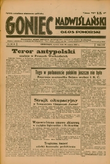 Goniec Nadwiślański: Głos Pomorski: Niezależne pismo poranne, poświęcone sprawom stanu średniego 1937.03.23 R.13 Nr67A