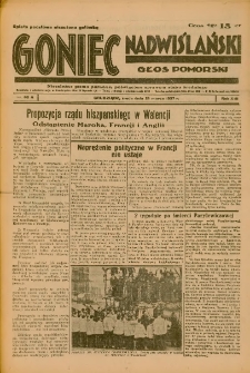 Goniec Nadwiślański: Głos Pomorski: Niezależne pismo poranne, poświęcone sprawom stanu średniego 1937.03.24 R.13 Nr68A