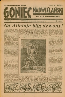 Goniec Nadwiślański: Głos Pomorski: Niezależne pismo poranne, poświęcone sprawom stanu średniego 1937.03.28 R.13 Nr72A