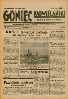Goniec Nadwiślański: Głos Pomorski: Niezależne pismo poranne, poświęcone sprawom stanu średniego 1935.06.01 R.11 Nr126