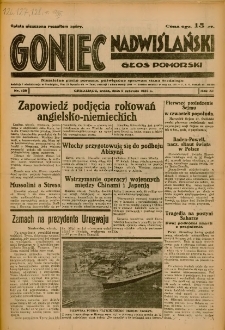 Goniec Nadwiślański: Głos Pomorski: Niezależne pismo poranne, poświęcone sprawom stanu średniego 1935.06.05 R.11 Nr129