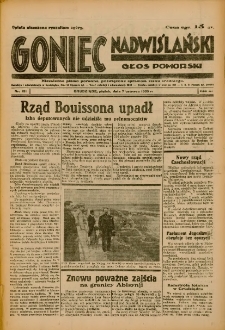 Goniec Nadwiślański: Głos Pomorski: Niezależne pismo poranne, poświęcone sprawom stanu średniego 1935.06.07 R.11 Nr131