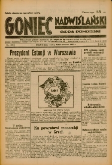 Goniec Nadwiślański: Głos Pomorski: Niezależne pismo poranne, poświęcone sprawom stanu średniego 1935.06.08 R.11 Nr132