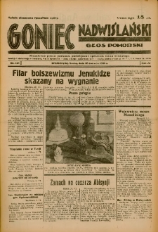 Goniec Nadwiślański: Głos Pomorski: Niezależne pismo poranne, poświęcone sprawom stanu średniego 1935.06.12 R.11 Nr134