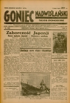 Goniec Nadwiślański: Głos Pomorski: Niezależne pismo poranne, poświęcone sprawom stanu średniego 1935.06.16 R.11 Nr138