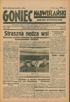Goniec Nadwiślański: Głos Pomorski: Niezależne pismo poranne, poświęcone sprawom stanu średniego 1935.07.11 R.11 Nr157