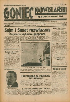 Goniec Nadwiślański: Głos Pomorski: Niezależne pismo poranne, poświęcone sprawom stanu średniego 1935.07.12 R.11 Nr158