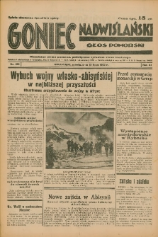 Goniec Nadwiślański: Głos Pomorski: Niezależne pismo poranne, poświęcone sprawom stanu średniego 1935.07.13 R.11 Nr159