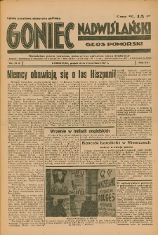 Goniec Nadwiślański: Głos Pomorski: Niezależne pismo poranne, poświęcone sprawom stanu średniego 1937.04.02 R.13 Nr75A