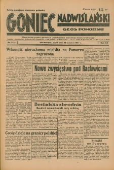 Goniec Nadwiślański: Głos Pomorski: Niezależne pismo poranne, poświęcone sprawom stanu średniego 1937.04.23 R.13 Nr93A