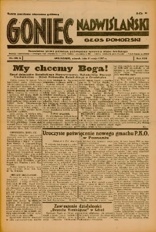 Goniec Nadwiślański: Głos Pomorski: Niezależne pismo poranne, poświęcone sprawom stanu średniego 1937.05.11 R.13 Nr106A