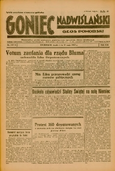 Goniec Nadwiślański: Głos Pomorski: Niezależne pismo poranne, poświęcone sprawom stanu średniego 1937.05.12 R.13 Nr107A