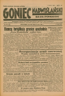 Goniec Nadwiślański: Głos Pomorski: Niezależne pismo poranne, poświęcone sprawom stanu średniego 1937.05.20 R.13 Nr113A