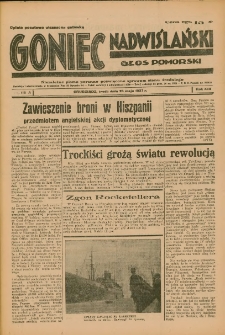 Goniec Nadwiślański: Głos Pomorski: Niezależne pismo poranne, poświęcone sprawom stanu średniego 1937.05.26 R.13 Nr118A