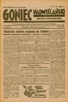 Goniec Nadwiślański: Głos Pomorski: Niezależne pismo poranne, poświęcone sprawom stanu średniego 1937.06.01 R.13 Nr122A